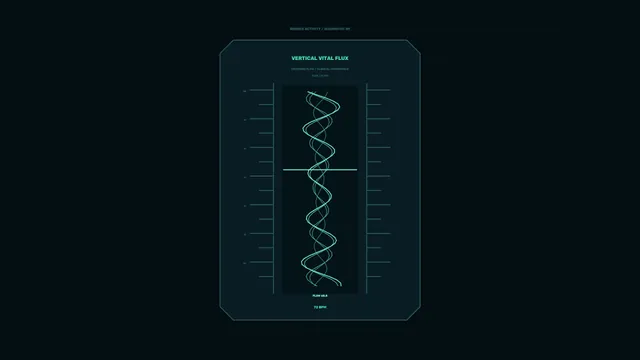Vertical Vital Flux Medical Diagnostic HUD 4K Sci-Fi Wallpaper