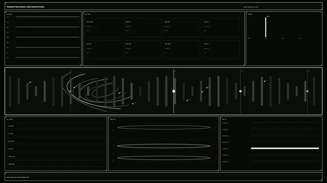 Monochrome Sonar Telemetry HUD Dashboard 4K Wallpaper