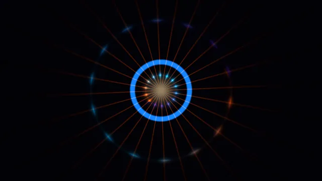 Abstract Blue Ring Radial Mandala 4K Wallpaper