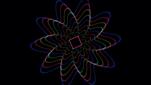 Dark Neon Mandala with Multicolor Radial Wave Geometry 4K Wallpaper