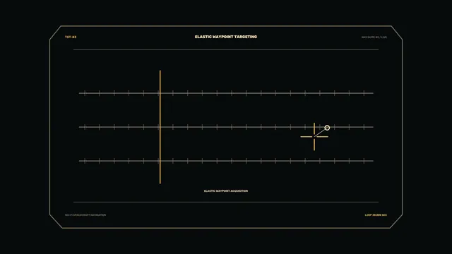 4K Sci-Fi Spacecraft Navigation HUD with Waypoint Targeting