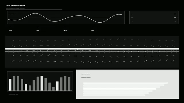 Monochrome Vector Telemetry HUD Interface 4K Wallpaper