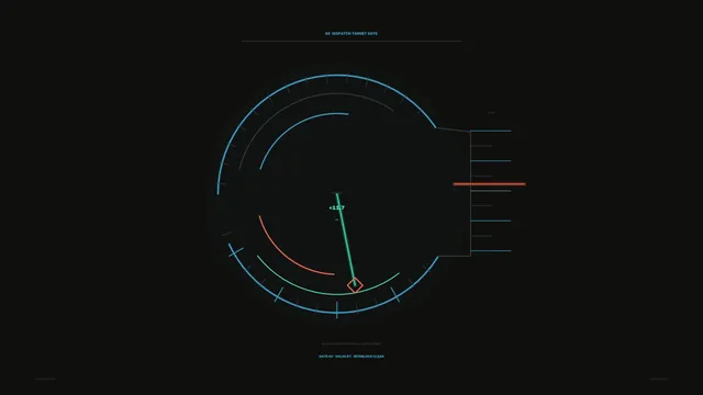 Sci-Fi Grid Energy Balance HUD with Circular Telemetry Gauge