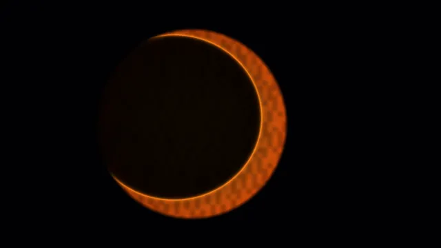 Orange Eclipse Ring on Black 4K Wallpaper