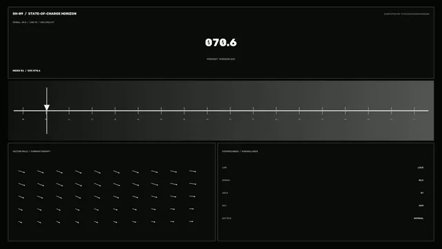 State-of-Charge Battery Telemetry HUD 4K Wallpaper