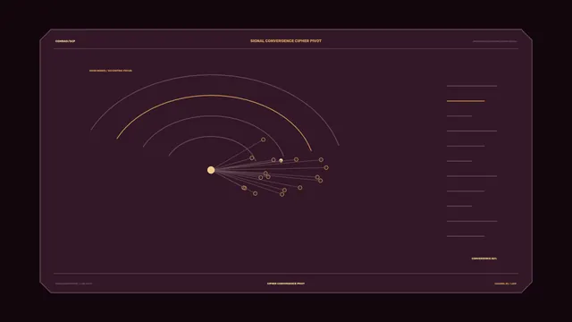 Sci-Fi Spacecraft Radar Signal Convergence HUD – 4K Wallpaper