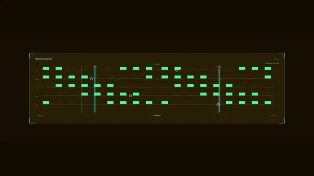 Sci-Fi Perimeter Telemetry HUD with Green Grid Indicators, 4K Wallpaper