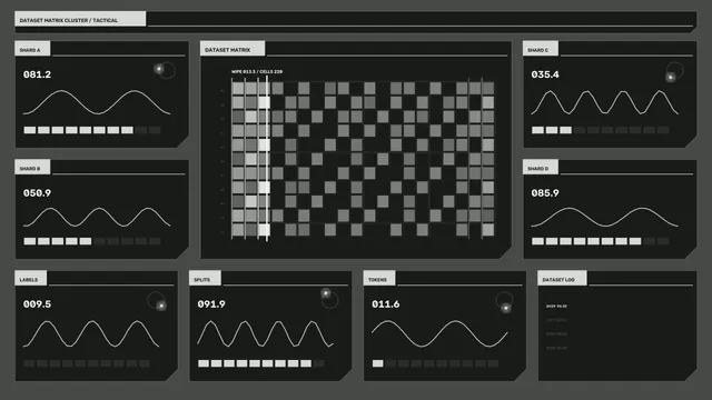 Dataset Matrix Telemetry HUD 4K Wallpaper