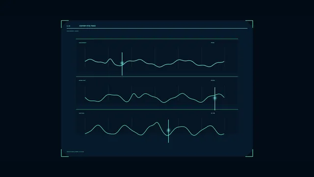 Futuristic Telemetry Waveform HUD 4K Wallpaper