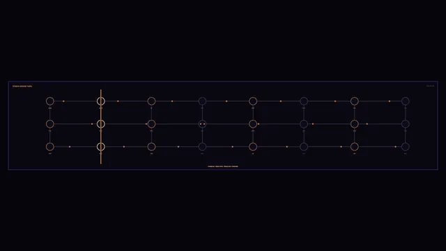 Synchronization Matrix HUD with Connected Node Grid 4K Wallpaper