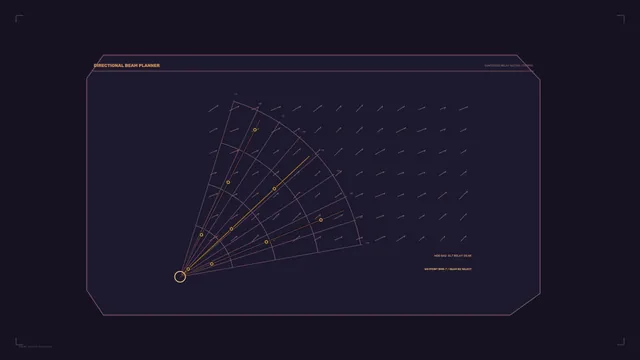 Bidirectional Beam Planner HUD 4K Sci-Fi Wallpaper