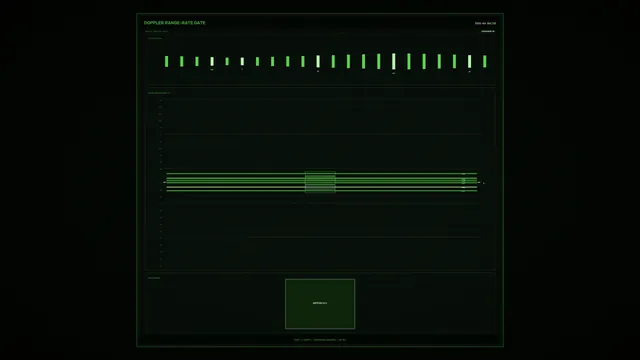 Green Doppler Range-Rate Telemetry HUD Wallpaper