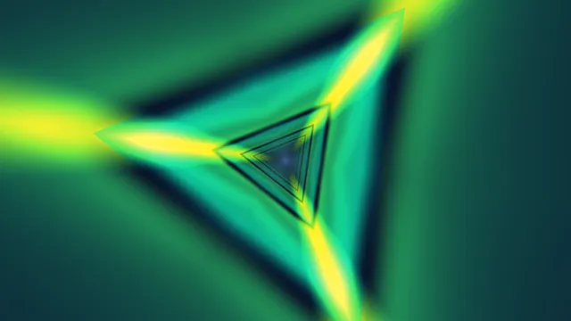 Glowing Geometric Triangle Tunnel 4K Wallpaper