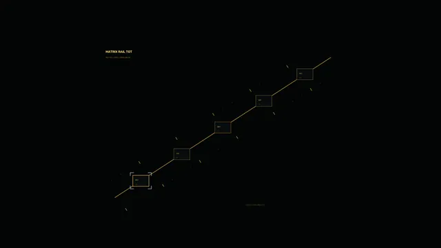 Amber Matrix Rail Target HUD 4K Sci-Fi Wallpaper