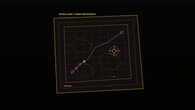 Critical Alert Target Grid HUD 4K Sci-Fi Wallpaper