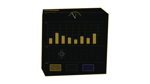 4K Sci-Fi Cell Balance Telemetry HUD Dashboard Wallpaper