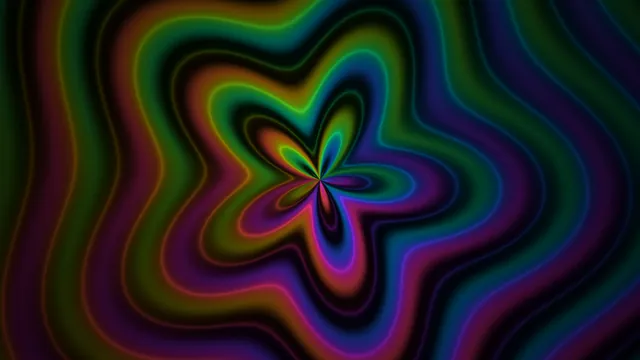 Colorful Radial Distortion Sci-Fi HUD Screen Graphic 4K Wallpaper