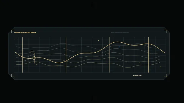 Geospatial Forecast Ribbon HUD 4K Sci-Fi Wallpaper
