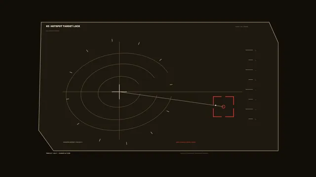 Sci-Fi Hotspot Target Lock Telemetry HUD Dashboard 4K Wallpaper