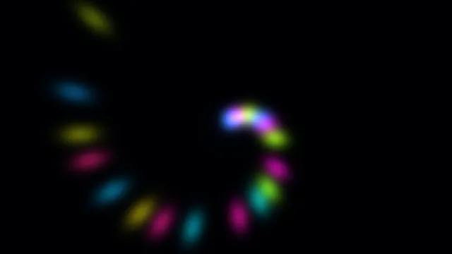 Abstract Neon Radial Light Arc on Black 4K Wallpaper