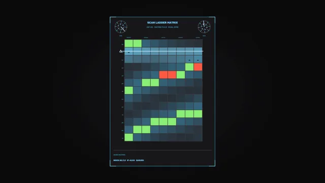 4K Sci-Fi Scan Matrix Telemetry HUD Wallpaper