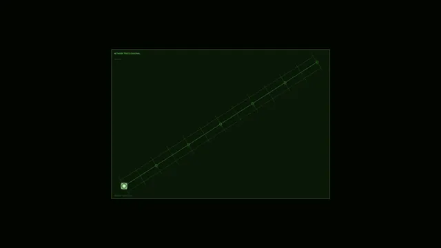 Green Network Trace HUD 4K Sci-Fi Wallpaper