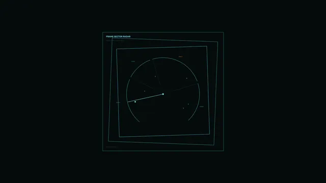 Minimalist Circular Radar HUD Interface 4K Wallpaper