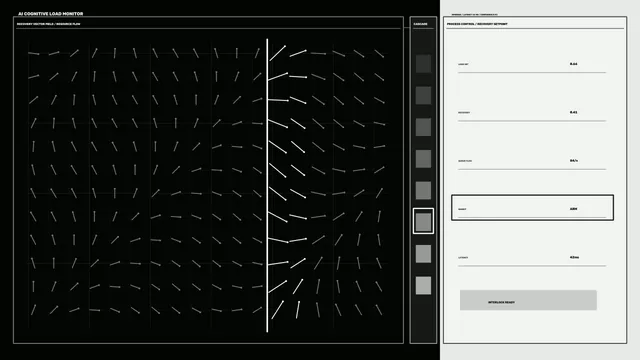 Monochrome Sci-Fi Telemetry HUD Dashboard Wallpaper