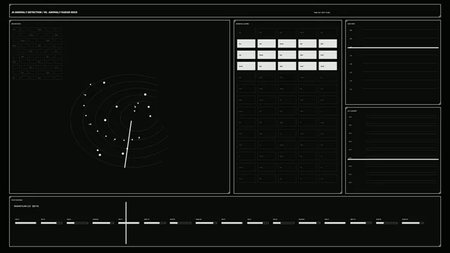 Monochrome Radar HUD Telemetry Dashboard 4K Wallpaper