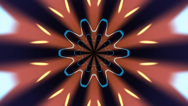 Neon Kaleidoscopic Portal Tunnel 4K Wallpaper