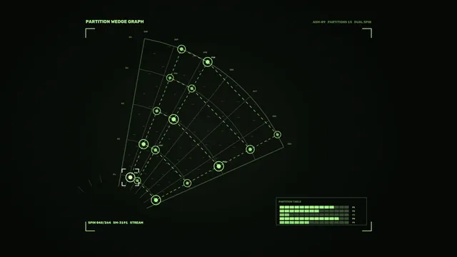 Partition Wedge Graph Data HUD 4K Wallpaper