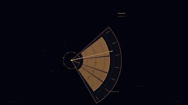 Radial Allocation Dashboard HUD with Amber Sector Telemetry