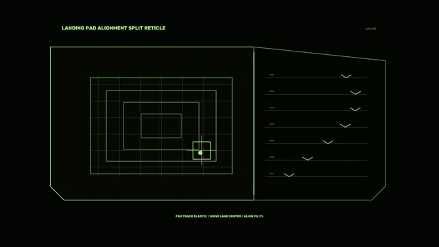 Green Sci-Fi Landing Guidance HUD 4K Wallpaper