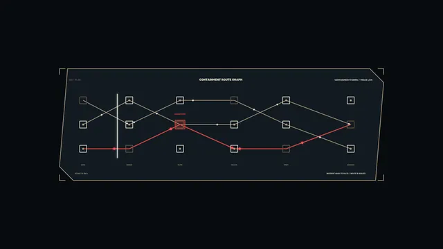 Containment Route Graph HUD 4K Sci-Fi Wallpaper