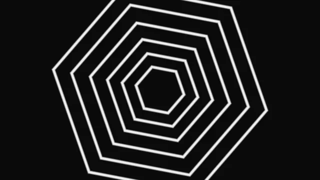 Monochrome Concentric Hexagonal Scanner HUD Wallpaper