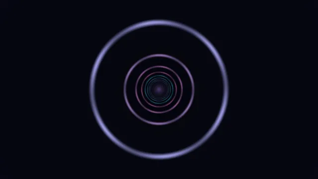 Concentric Neon Rings on Dark Background 4K Wallpaper