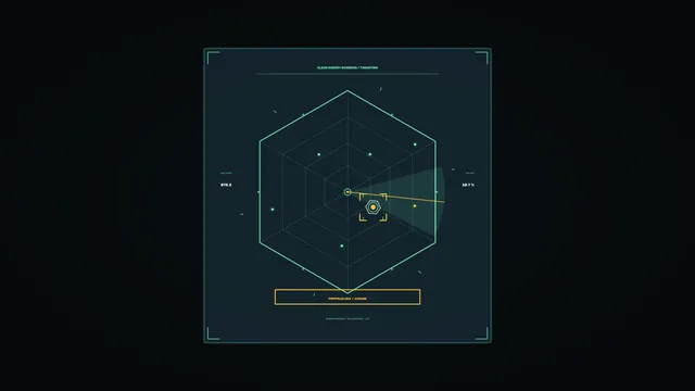 Clean Energy Portfolio Targeting HUD Dashboard 4K Sci-Fi Wallpaper