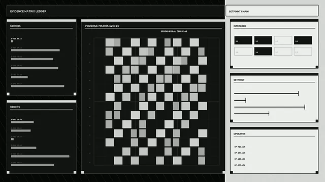 Monochrome Evidence Matrix HUD Dashboard 4K Wallpaper