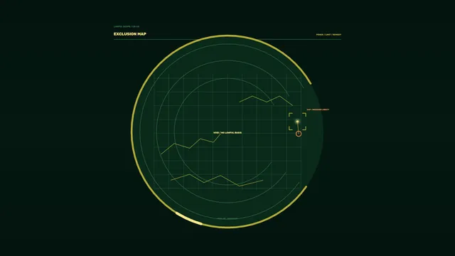 Circular Exclusion Map Sci-Fi HUD 4K Wallpaper