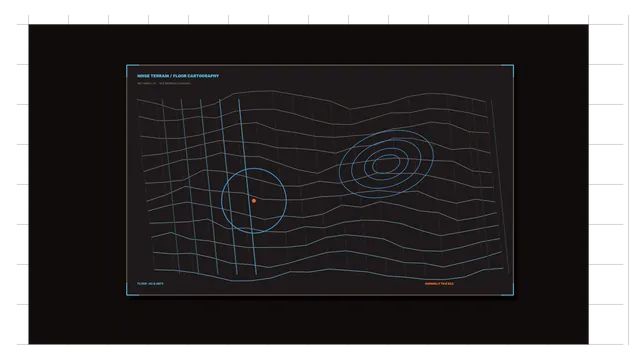Sci-Fi Noise Terrain Cartography HUD 4K Wallpaper