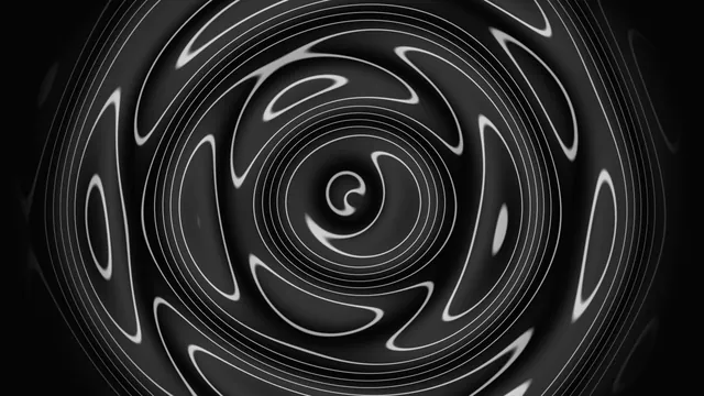 Black and White Radial Ripple Spiral Wallpaper