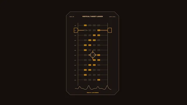 Amber Vertical Target Ladder HUD 4K Wallpaper