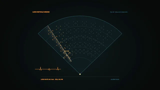 Sci-Fi Target Lock Radar HUD 4K Wallpaper