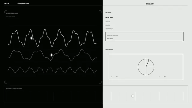 Latency Pulse Monitoring HUD 4K Sci-Fi Wallpaper