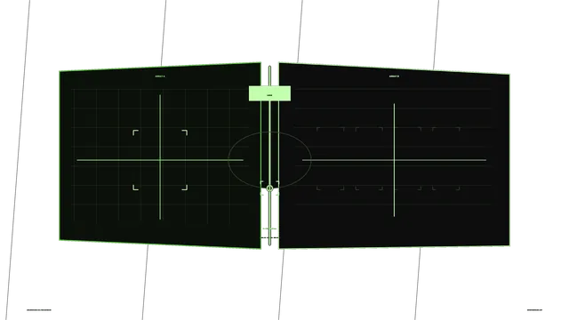 Green Dual-Panel Range Analysis HUD 4K Wallpaper
