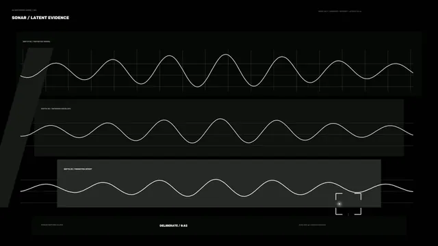 Monochrome Sonar Evidence Waveform HUD