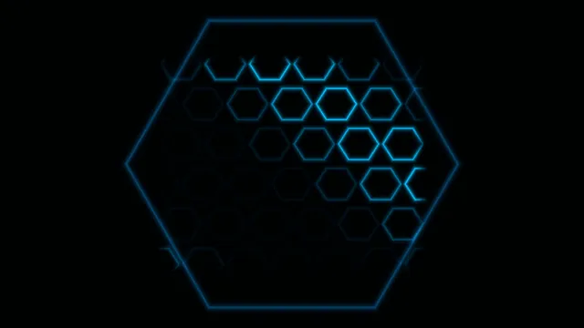Blue Honeycomb Loading HUD Interface 4K Wallpaper