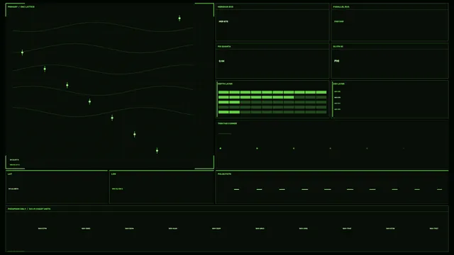 Green Telemetry Chart HUD Dashboard 4K Sci-Fi Wallpaper