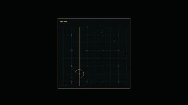 Amber Audit Pivot Grid HUD Dashboard 4K Sci-Fi Wallpaper