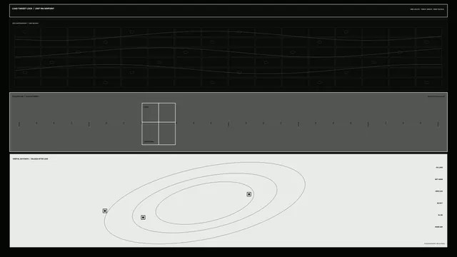 Monochrome Orbital Tracking HUD with Target Lock Telemetry